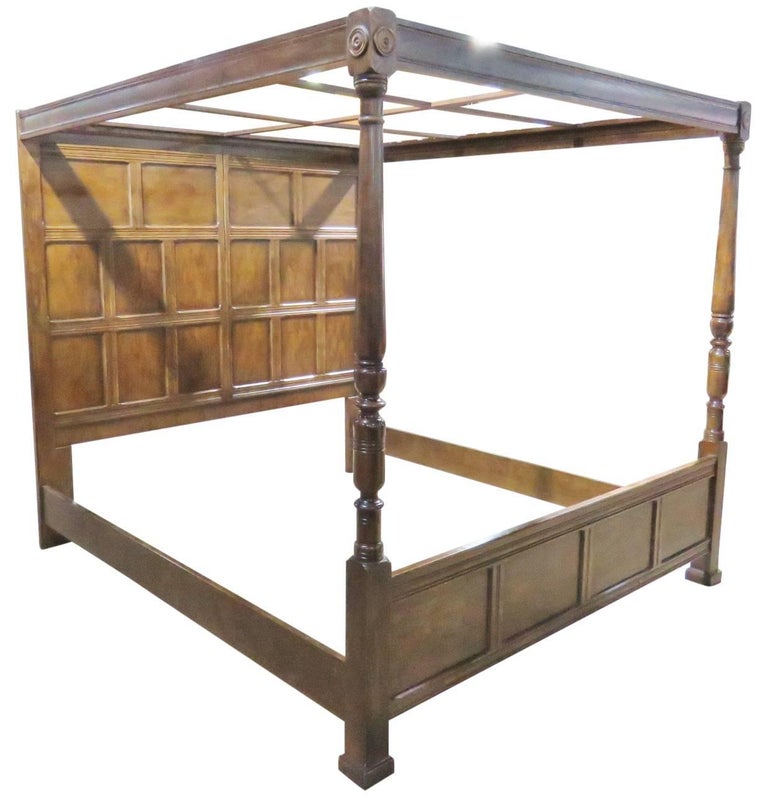 Henredon Heritage Walnut Canopy Bed For, Henredon King Canopy Bed