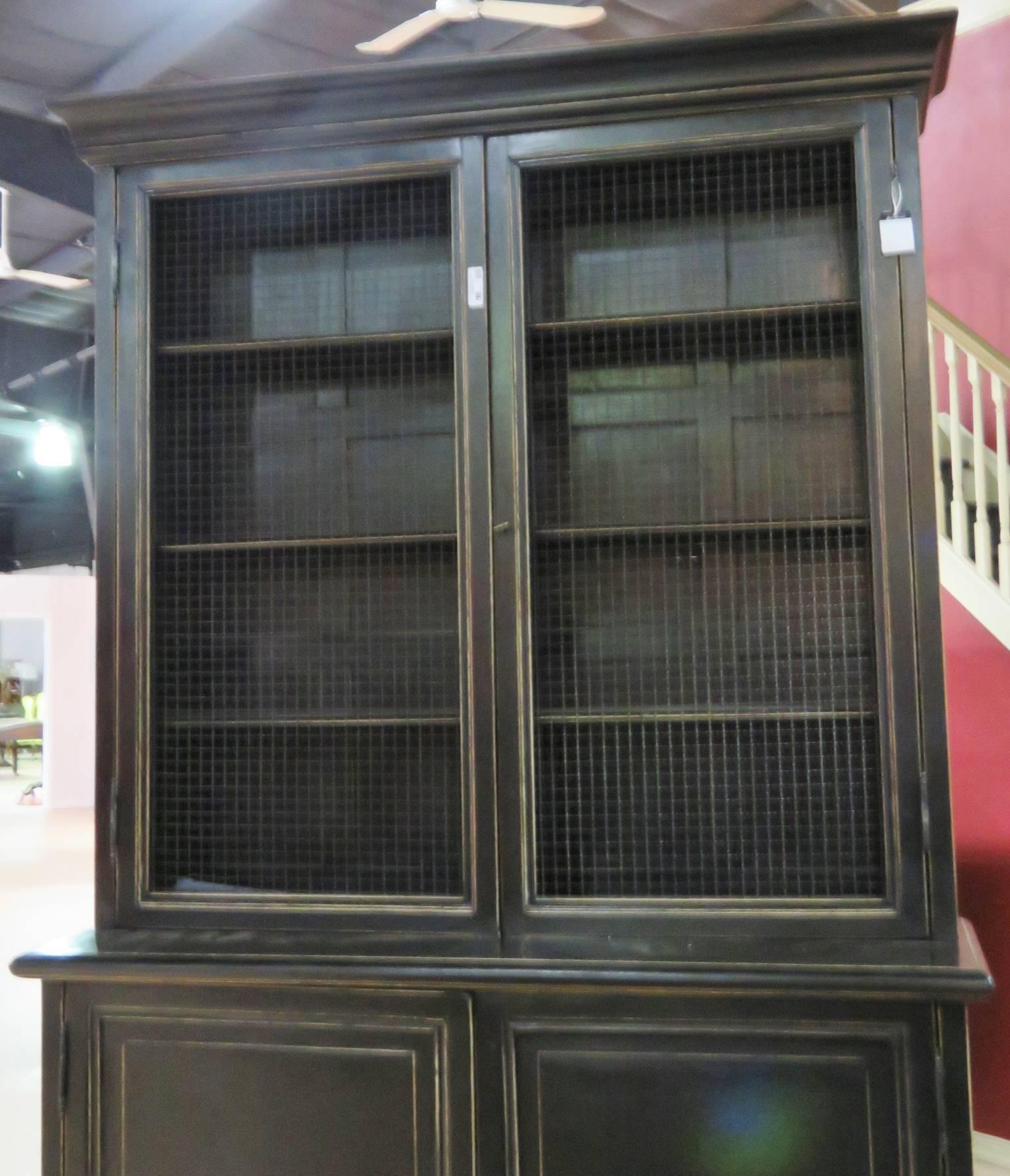 20th Century Pair of Restoration Hardware Ebonized Bookcases