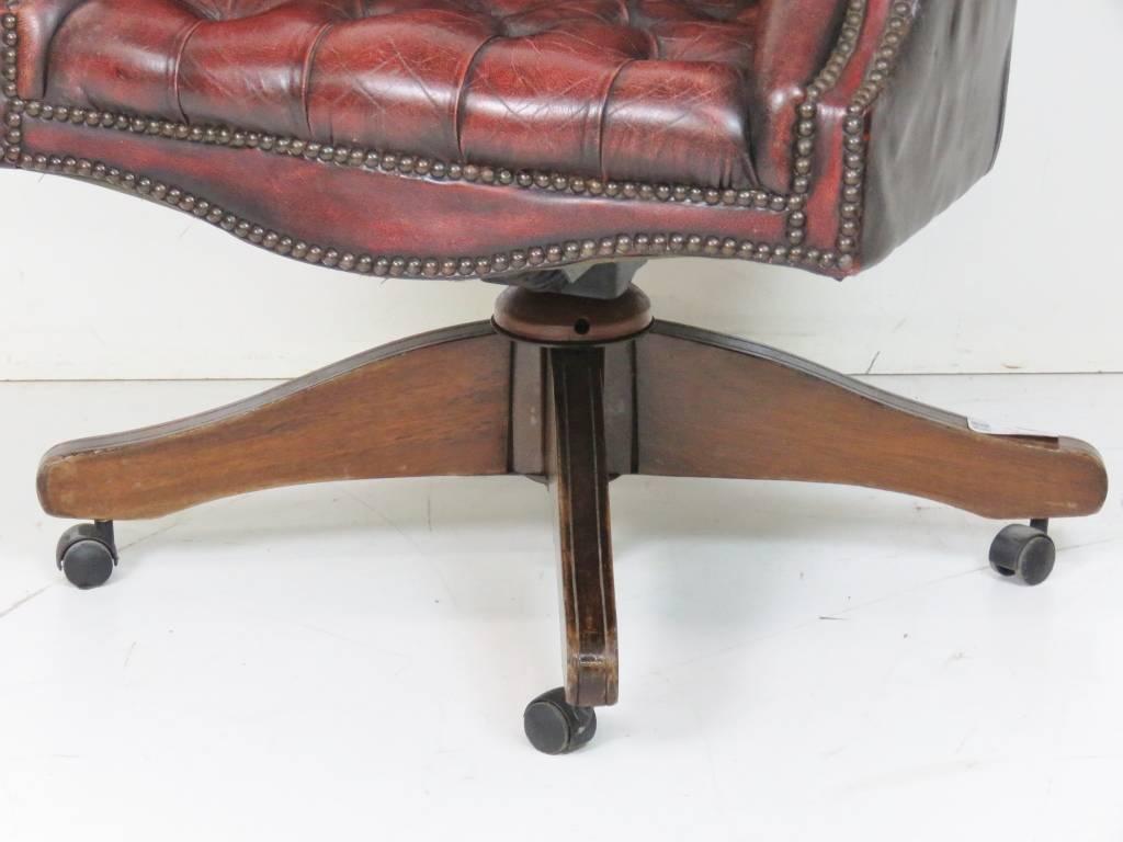 red leather desk chair