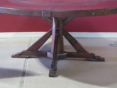 Jonathan Charles Country French Style Walnut Round Dining Table