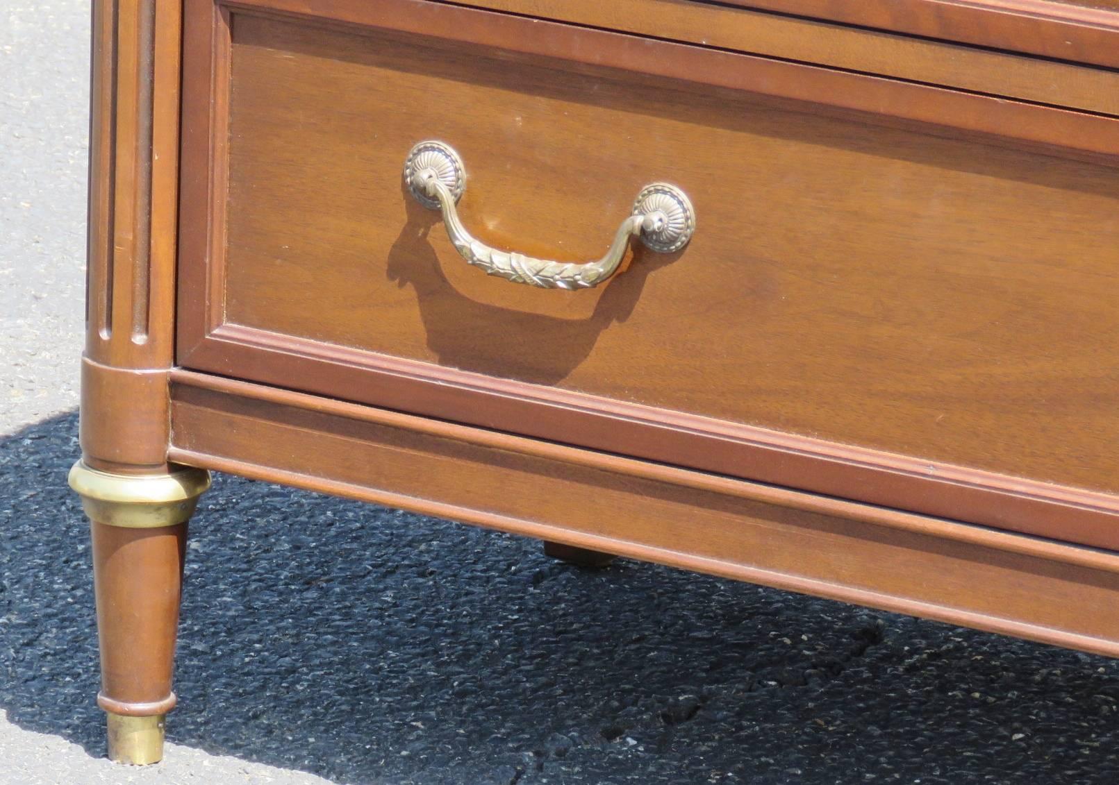 20th Century Baker Louis XV Style Walnut Chest of Drawers
