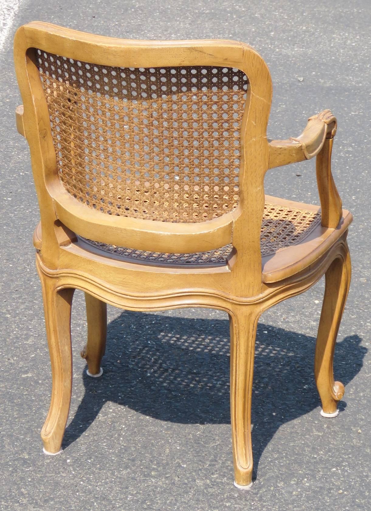 20th Century Louis XVI Style Child's Caned Fauteuil