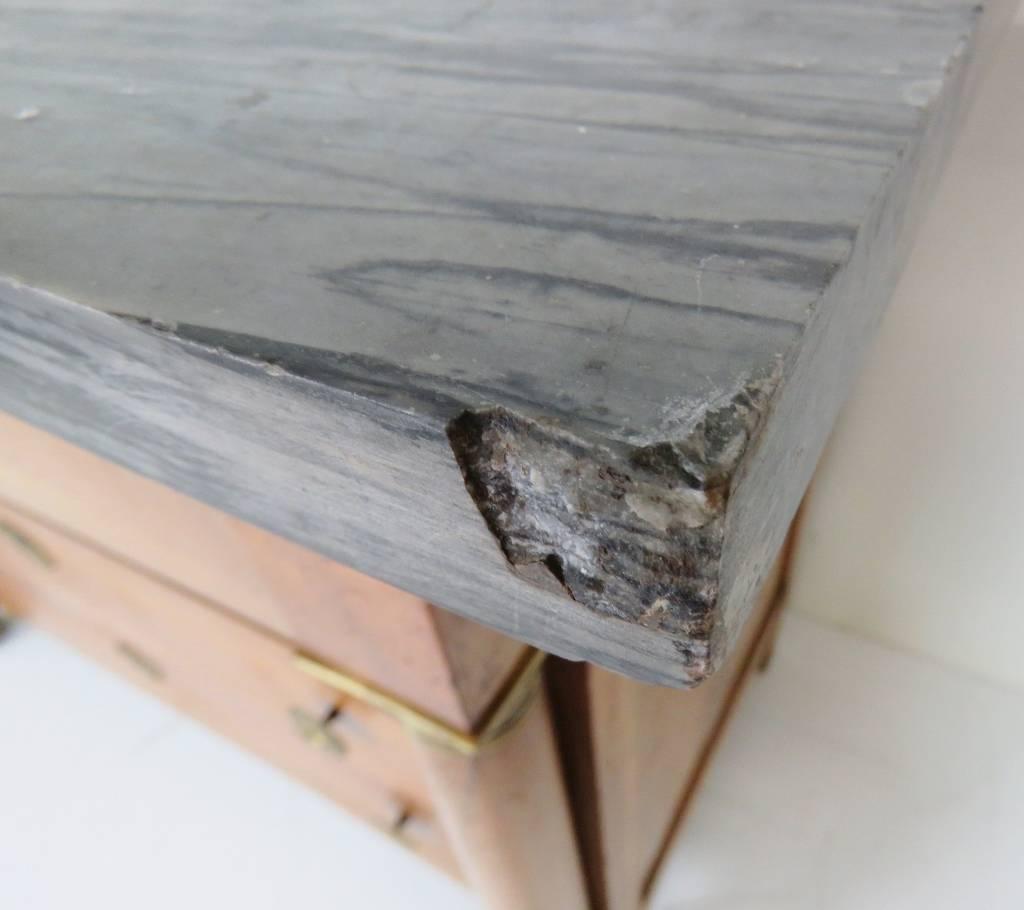 19th Century Empire Style Marble-Top Commode