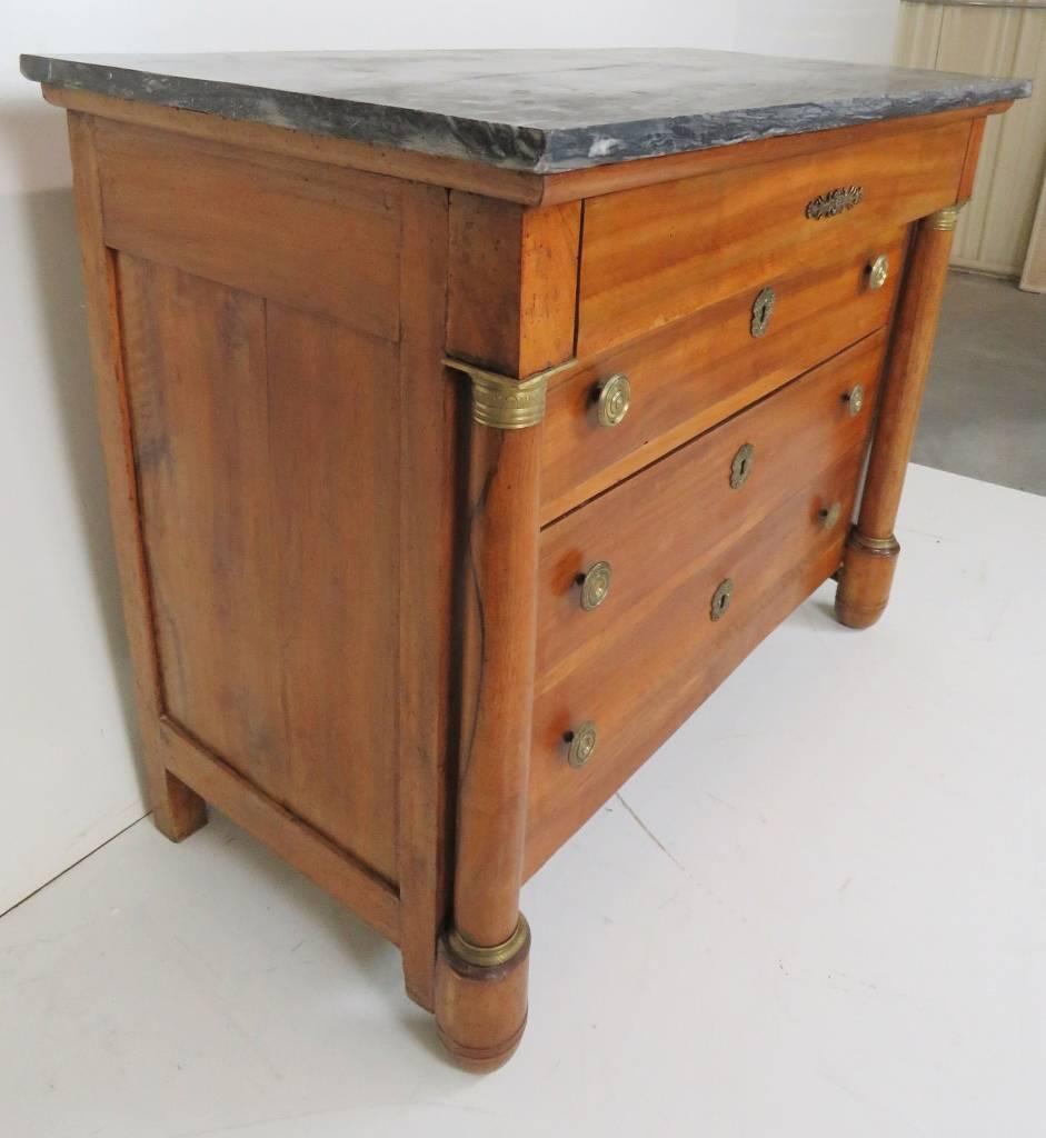 Empire Style Marble-Top Commode In Good Condition In Swedesboro, NJ
