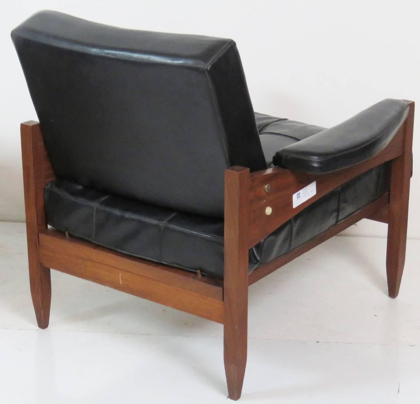 Pair of Danish Modern Tufted Lounge Chairs 3