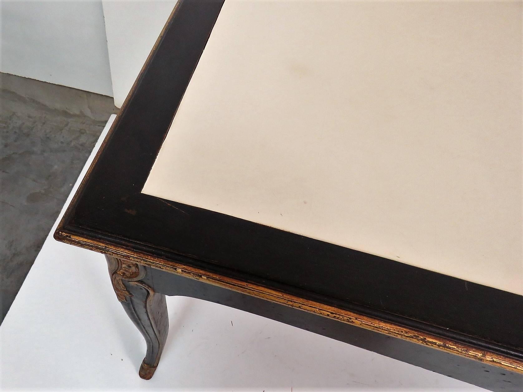 Maison Jansen Regency Style Ebonized and Gilt Leather Top Desk 2