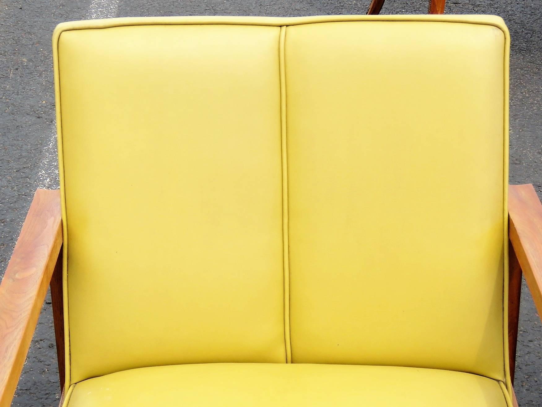 20th Century Pair of Danish Modern Walnut Lounge Chairs