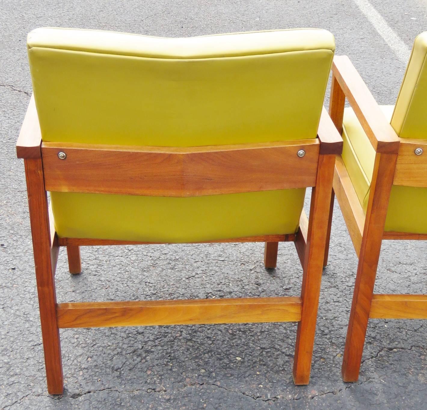 Pair of Danish Modern Walnut Lounge Chairs 2