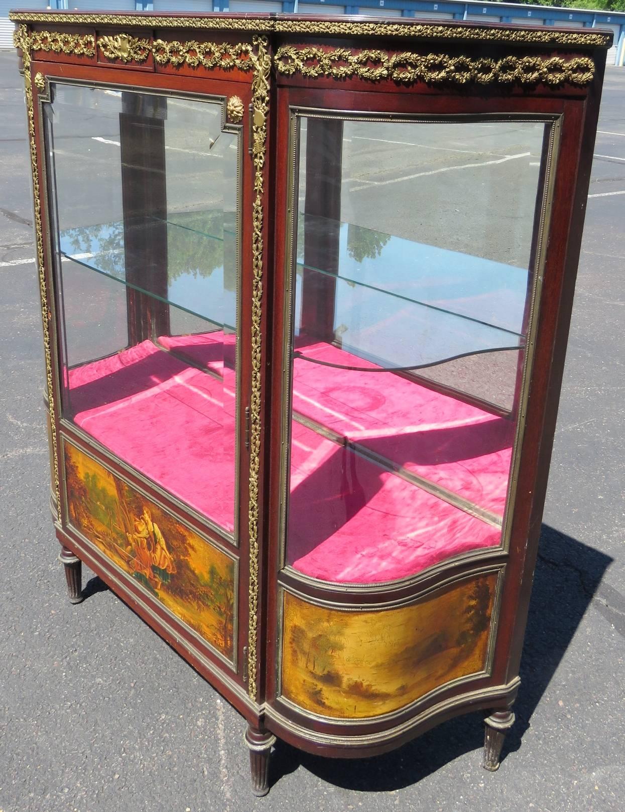 Louis XVI Style Vernis Martin Style Display Cabinet 1