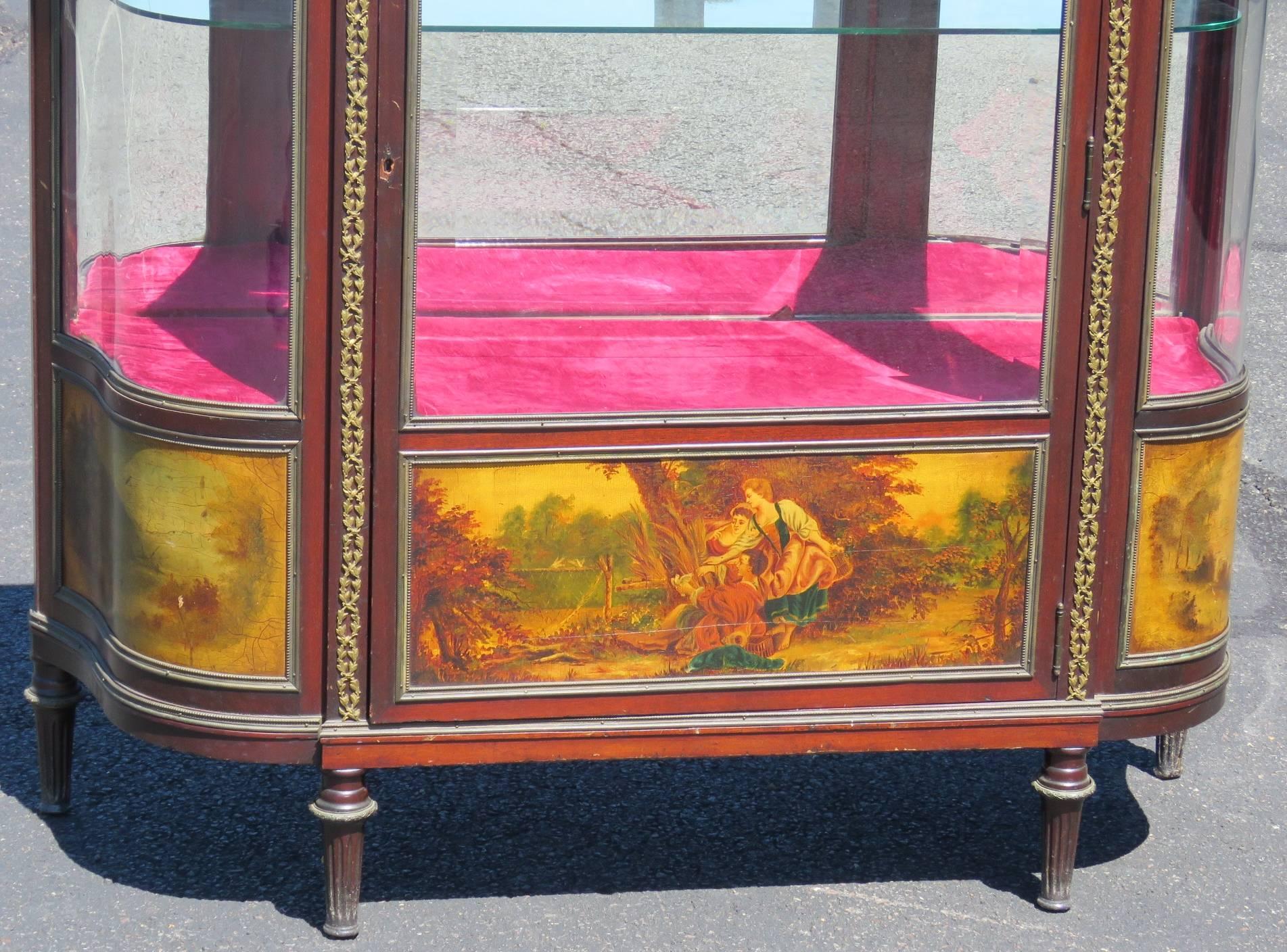 Louis XVI Style Vernis Martin Style Display Cabinet 3