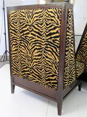 Pair Oversized Leopard Upholstered Lounge Chairs