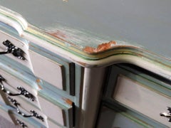 Gustavian Style Distressed Painted Sideboard
