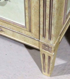 Baker Louis XV Style Paint Decorated High Chest