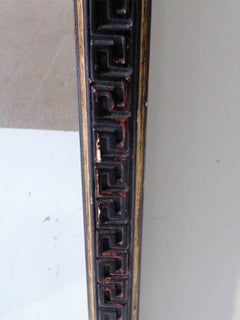 Miroir néoclassique de Borchese ébonisé et doré