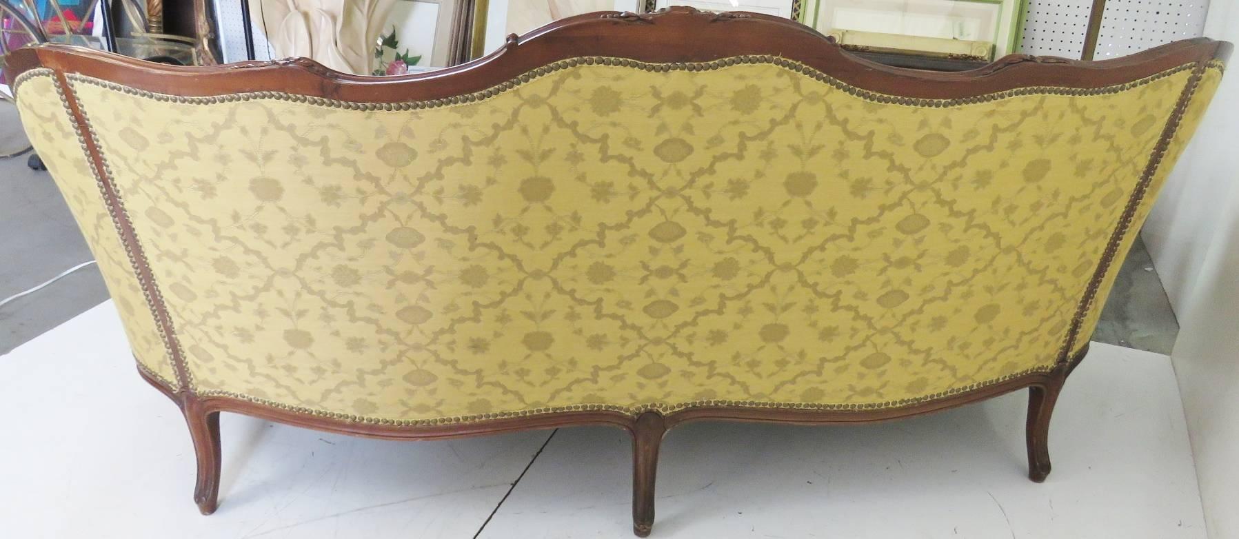 20th Century Louis XV Style Carved Walnut Sofa