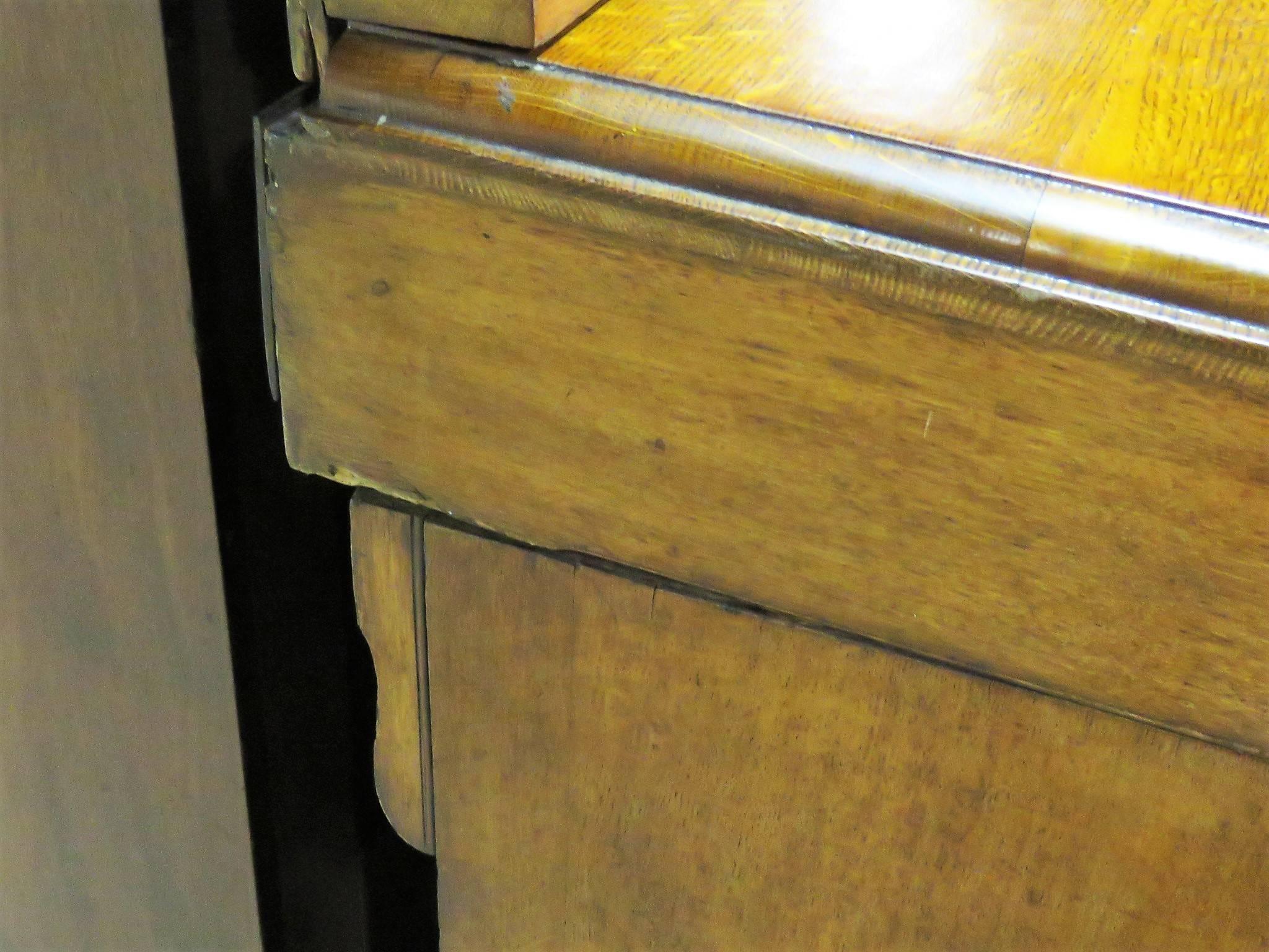 English Gothic Victorian Style Oak Sideboard Huntboard with Mirror 2