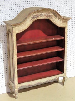 Country French Distressed Cream Painted Diminutive Bookcase