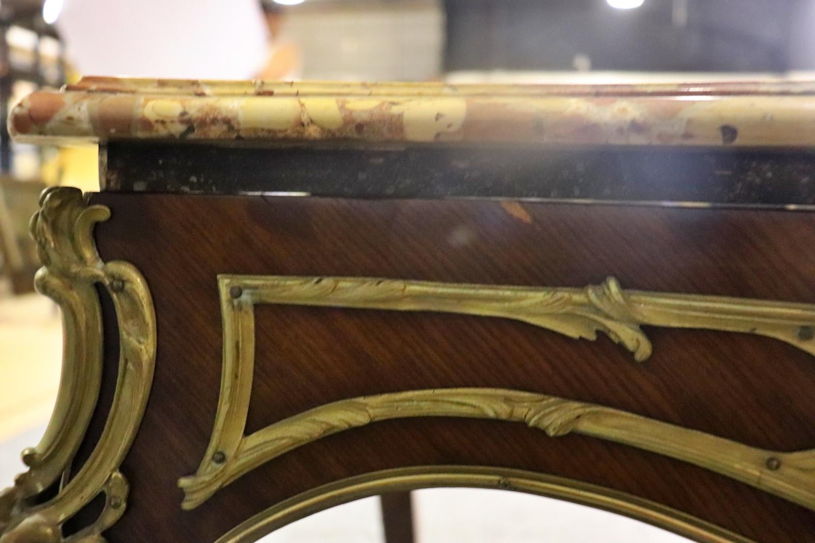 Linke Style 19th Century Bronze Mounted Marble Top Center Table For Sale 3