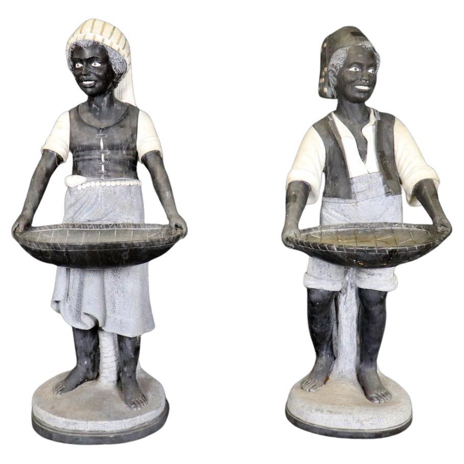 Male & Female set of Continental Marble Figures