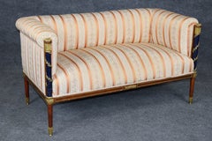 19th c French Louis XVI Adam Weisweiler Style Bronze Mounted Settee