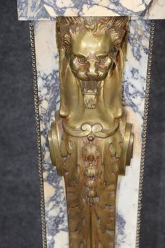 Sockel aus violettem Breche-Marmor und Bronze im französischen Regency-Stil des 19. Jahrhunderts
