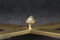 1970's Maison Jansen Style Brass Upholstered Directoire Bench