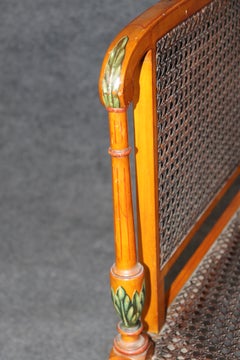 19th C Gillow & Co Antique English Adams Style Cane Back Settee