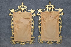 Pair of Chinese Chinese gilded Style Carved Gilt Mirrors