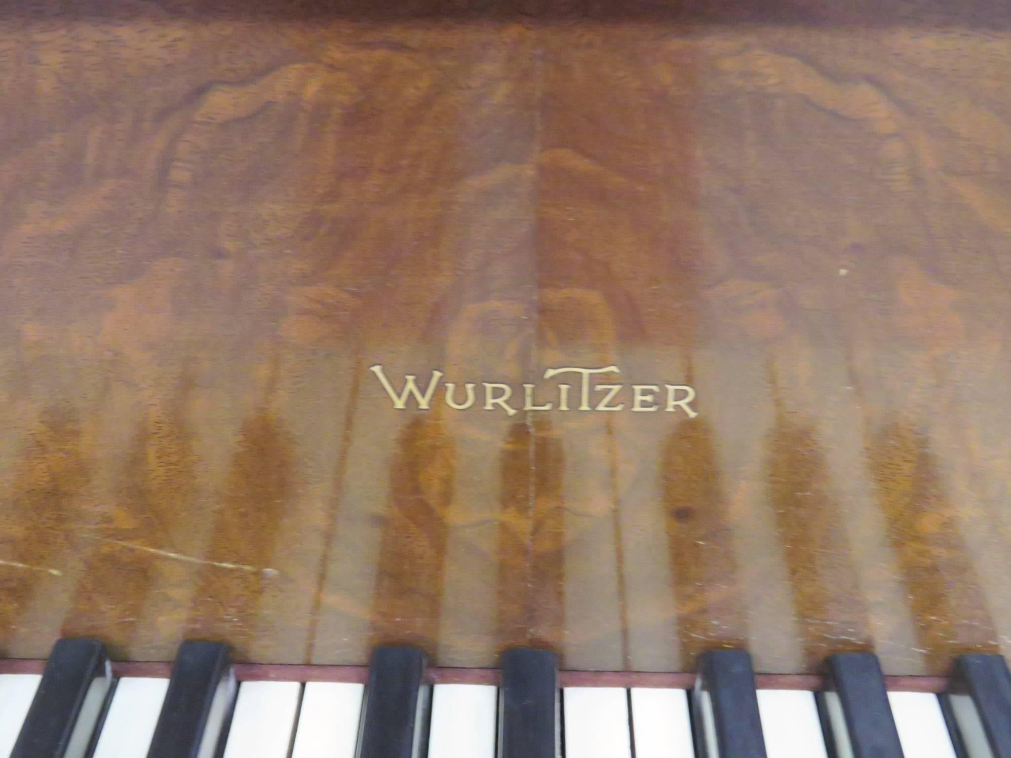 20th Century Rare Wurlitzer Art Deco Butterfly Grand Piano