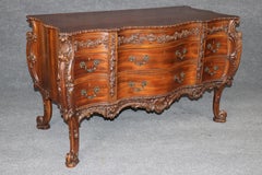 19th c English Thomas Chippendale Style Mahogany Commode Best Quality