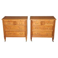 Pair Of Kindel Louis XVI Directoire Style Brass Mount Commodes