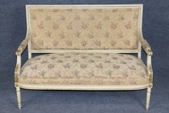Antikes, teilweise vergoldetes Sofa im französischen Louis-XVI-Stil aus den 1930er Jahren