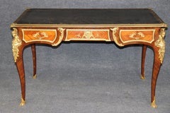 19th c French Louis XV style Figural Soldier Bronze Mounted Desk