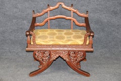 1960's Chinoiserie Style Carved Savonarola Chair