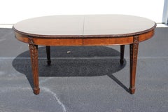 Adams Style Carved Mahogany Dining Table with leaves