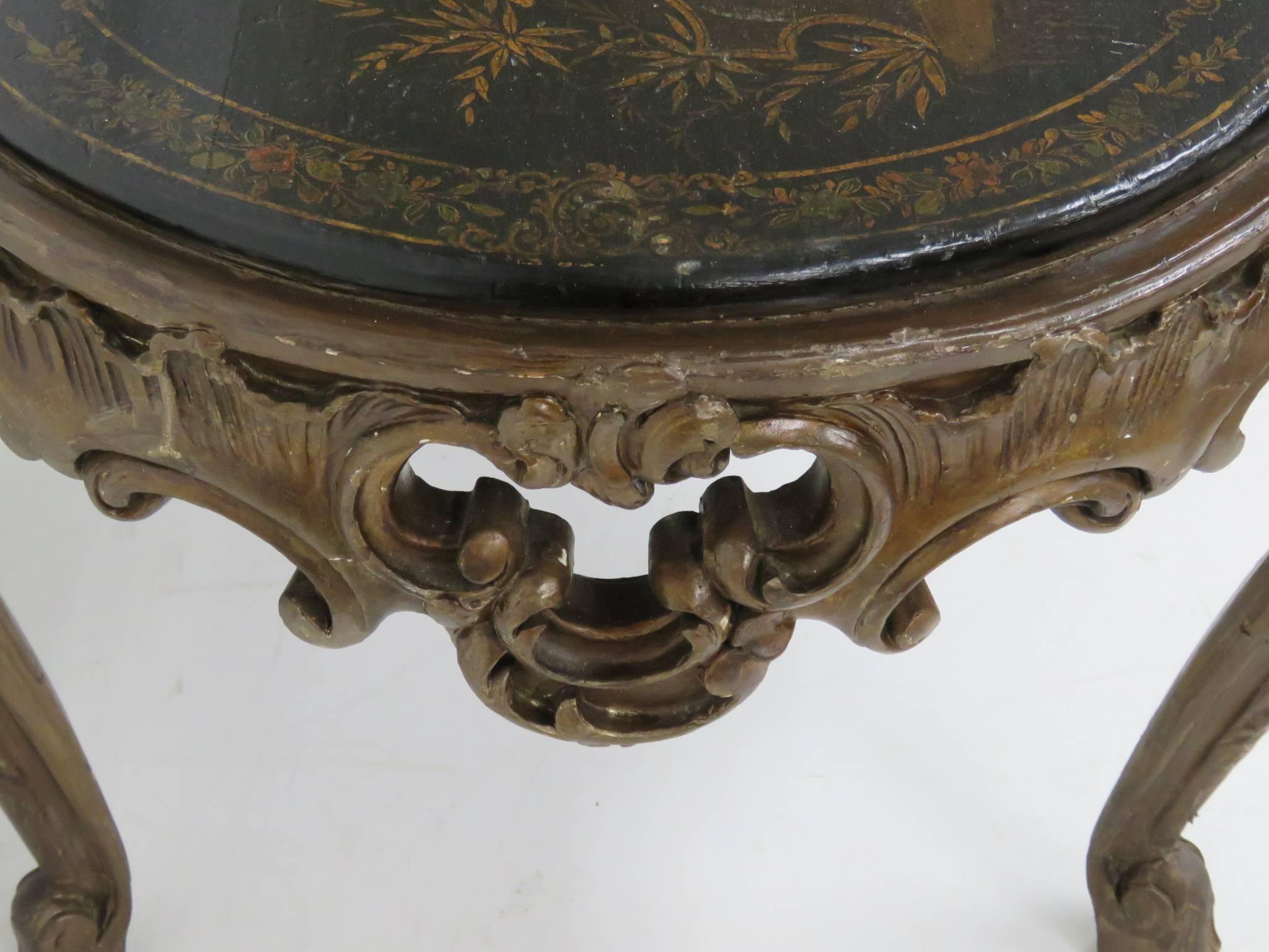 Carved Chinoiserie Decorated Coffee Table 5