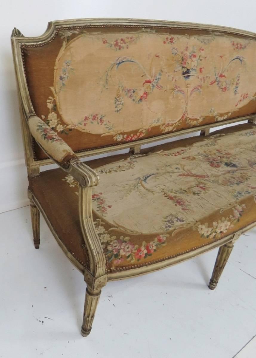 Antique Louis XVI Style Aubusson Sofa 3