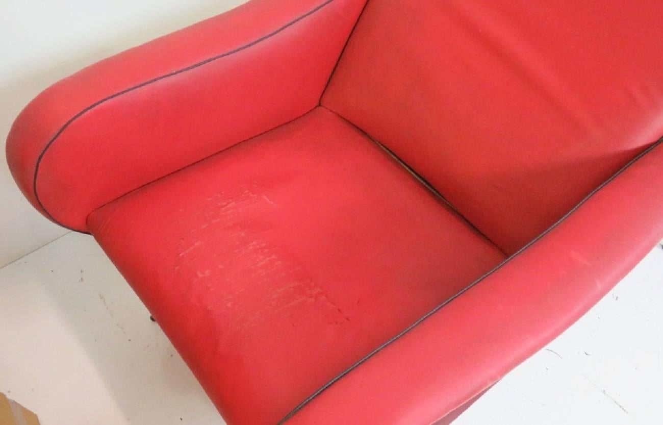 Pair of Zanuso Style Metal Leg Lounge Chairs 2