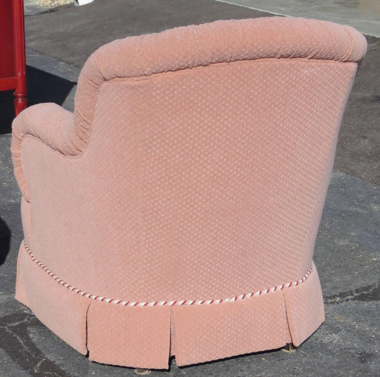 Pair of Baker Tufted Club Chairs 1
