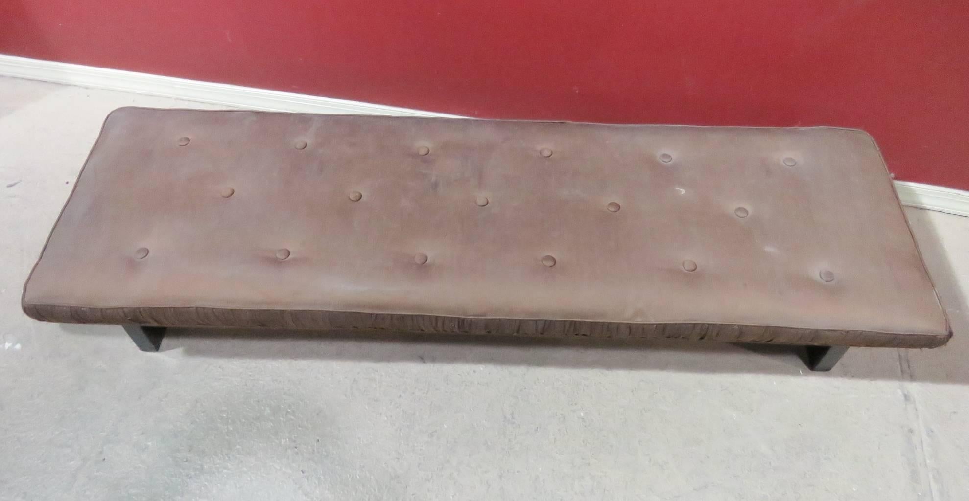 Paul Frankl Modern Design Tufted Bench In Good Condition In Swedesboro, NJ