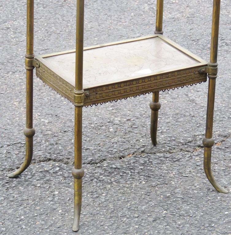 Art Nouveau Style Decorative Metal Side Table For Sale at