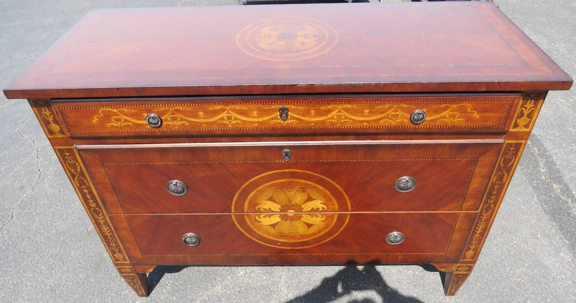 Louis XV Style Inlaid Commode 3