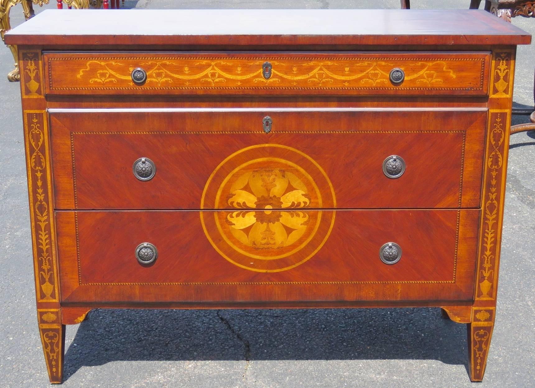 Louis XV Style Inlaid Commode 2