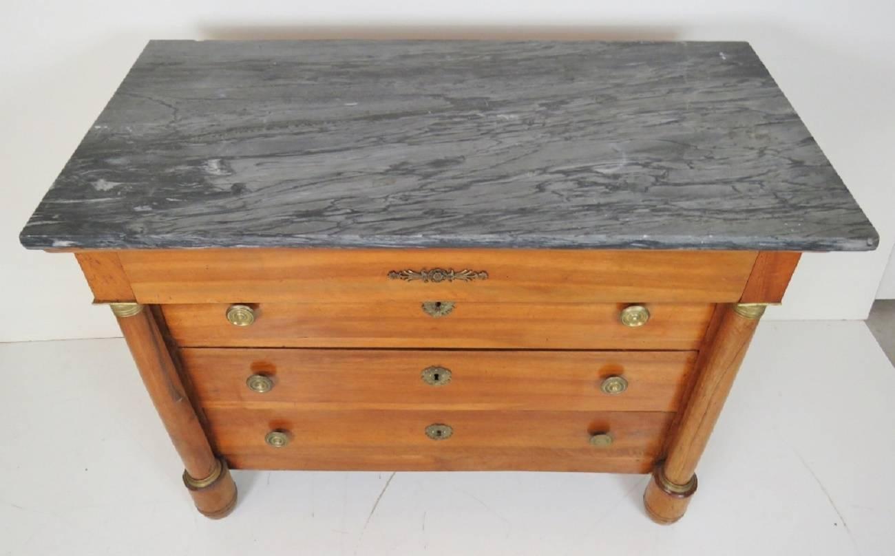 Empire Style Marble-Top Commode 2