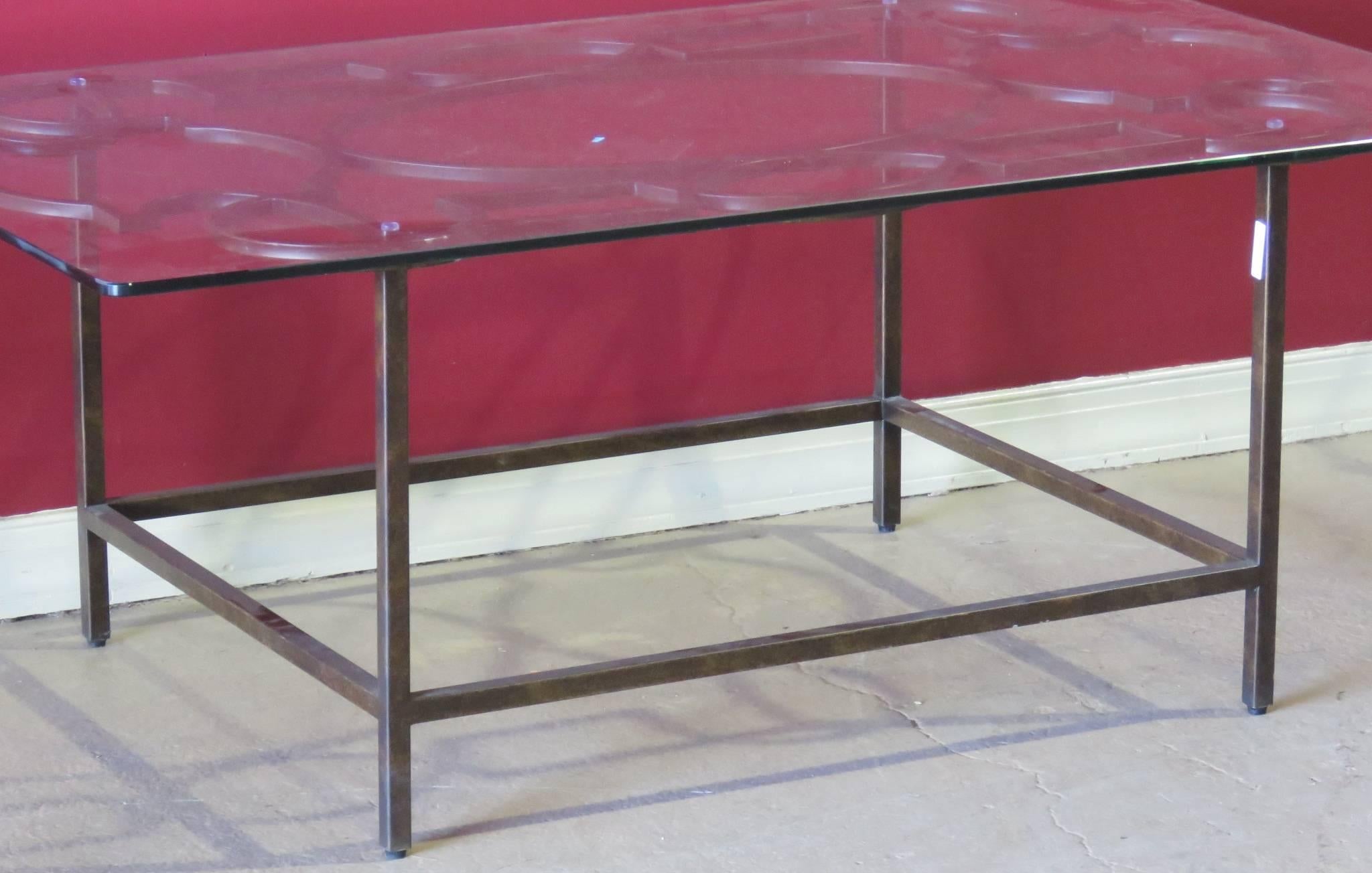 Deco Style Glass Top Coffee Table 1