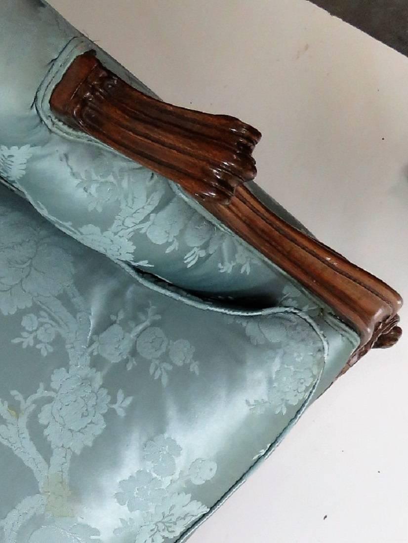 Pair of Louis XVI Style Tufted Settees 1