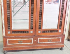 Moroccan Carved Inlaid Armoire