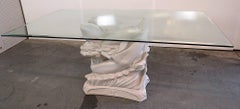 Glass Top Dolphin Table