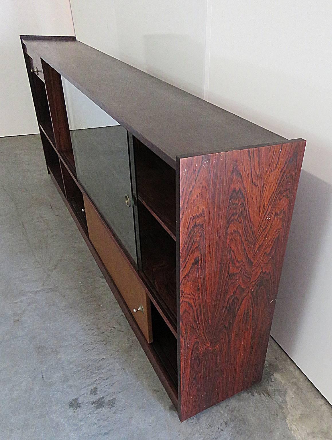 Mid-Century Modern Frattini Rosewood TV Console or Bookcase