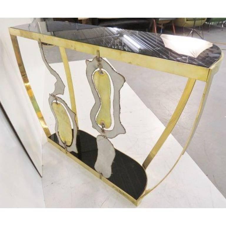 Mid-Century Modern Pair of Sculptural Console Tables